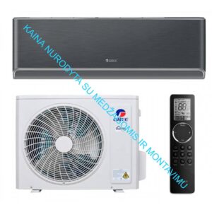 Šilumos siurblys oras-oras Gree Airy Black 5,3/5,6kW (GWH18AVDXE-K6DNA1A/O ir GWH18AVDXE-DNA1A/I-B)