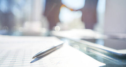 Two businessmen shaking hands